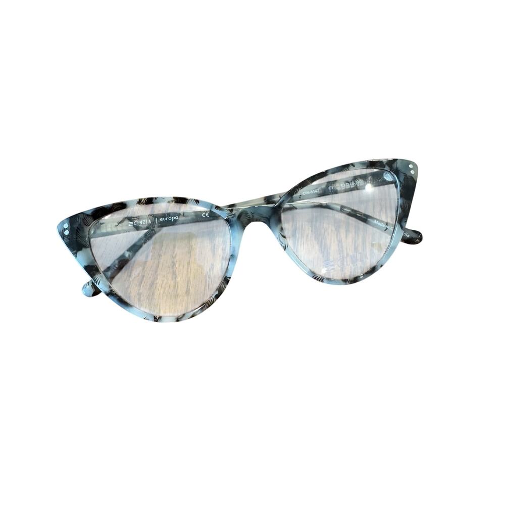 NWOT Cinzia 5152 Black and white Cat eye glasses